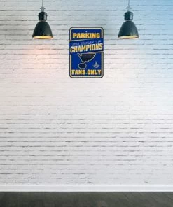 WinCraft 2019 Stanley Cup Champions St Louis Blues 11" X 17" Plastic Reserved Parking Sign