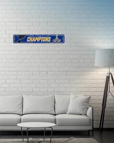 WinCraft 2019 Stanley Cup Champions St Louis Blues Street Zone Plastic Sign 2 WinCraft 2019 Stanley Cup Champions St Louis Blues Street Zone Plastic Sign