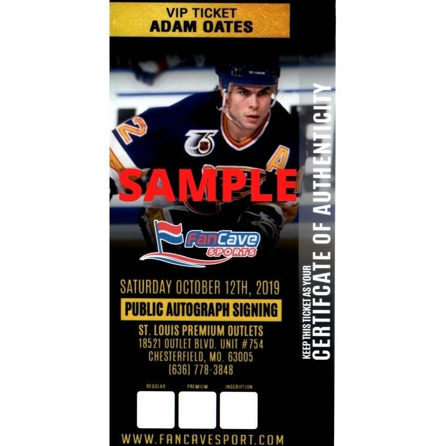 Fan Cave Sports Adam Oates St Louis Blues Autographed Logo Puck - COA 3 Fan Cave Sports Adam Oates St Louis Blues Autographed Logo Puck - COA