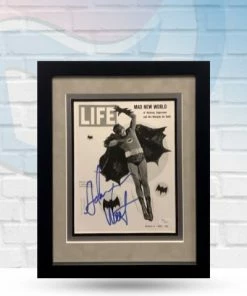 Fan Cave Sports Autographed Memorabilia Adam West Batman Autographed Framed Life Cover - JSA