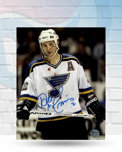 Fan Cave Sports Al MacInnis St Louis Blues Autographed Bleeding 8x10 Photo - COA Autographed Memorabilia 1 Fan Cave Sports Al MacInnis St Louis Blues Autographed Bleeding 8x10 Photo - COA Autographed Memorabilia