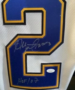 Fan Cave Sports Al MacInnis St Louis Blues Autographed CCM Away Jersey With Inscription - JSA