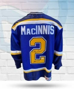 Fan Cave Sports Al MacInnis St Louis Blues Autographed CCM Home Jersey With Inscription- JSA