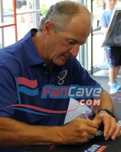 Fan Cave Sports Al MacInnis St Louis Blues Autographed Crossover 8x10 Photo - COA 2 Fan Cave Sports Al MacInnis St Louis Blues Autographed Crossover 8x10 Photo - COA