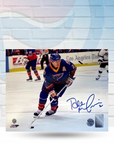 Fan Cave Sports Al MacInnis St Louis Blues Autographed Crossover 8x10 Photo - COA 1 Fan Cave Sports Al MacInnis St Louis Blues Autographed Crossover 8x10 Photo - COA