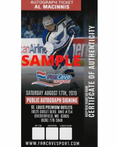 Fan Cave Sports Autographed Memorabilia Al MacInnis St Louis Blues Autographed Cup Holding 8x10 Photo - COA 3 Fan Cave Sports Autographed Memorabilia Al MacInnis St Louis Blues Autographed Cup Holding 8x10 Photo - COA