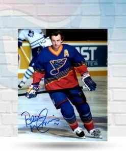 Fan Cave Sports Autographed Memorabilia Al MacInnis St Louis Blues Autographed Retro Uniform 8x10 Photo - COA