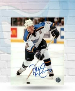 Fan Cave Sports Al MacInnis St Louis Blues Autographed Shooting 8x10 Photo - COA