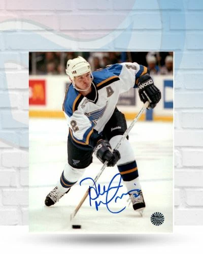 Fan Cave Sports Al MacInnis St Louis Blues Autographed Shooting 8x10 Photo - COA 1 Fan Cave Sports Al MacInnis St Louis Blues Autographed Shooting 8x10 Photo - COA