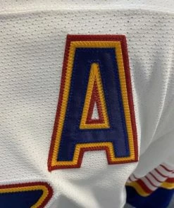 Fan Cave Sports Autographed Memorabilia Al MacInnis St Louis Blues Autographed White CCM 90's Jersey With Inscription - JSA