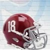 Score Here Alabama Crimson Tide 2021 #18 Speed Riddell Mini Football Helmet Collectibles