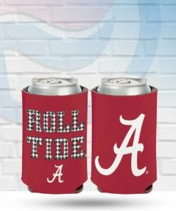 WinCraft Drinkware Alabama Crimson Tide Houndstooth Roll Tide Can Koozie