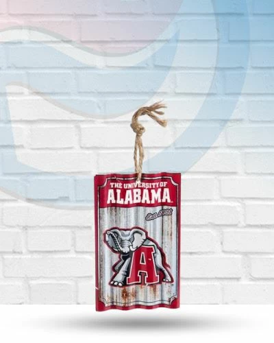 Evergreen Holiday Alabama Crimson Tide Metal Corrugate Christmas Tree Ornament 1 Evergreen Holiday Alabama Crimson Tide Metal Corrugate Christmas Tree Ornament