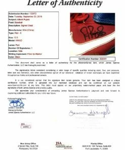 Fan Cave Sports All MLB Albert Pujols St Louis Cardinals Autographed Game Used Nike Turf Cleats - JSA Full Letter COA
