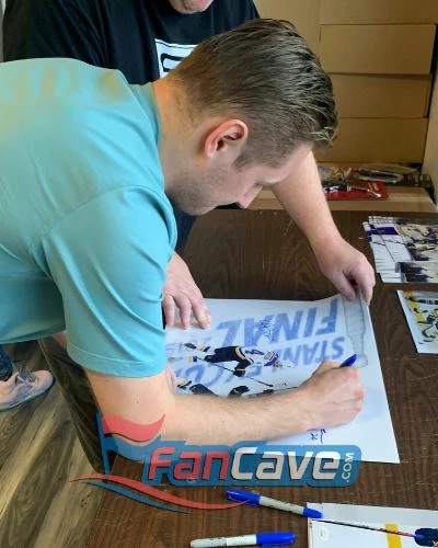 Fan Cave Sports Autographed Memorabilia Alex Pietrangelo, Carl Gunnarsson And Ivan Barbashev St Louis Blues Triple Autographed Framed 16x20 - JSA 5 Fan Cave Sports Autographed Memorabilia Alex Pietrangelo, Carl Gunnarsson And Ivan Barbashev St Louis Blues Triple Autographed Framed 16x20 - JSA