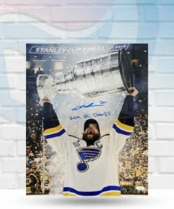 Fan Cave Sports Alex Pietrangelo St Louis Blues Autographed 2019 Stanley Cup 16x20 Photo With Inscription Metal Finish- JSA