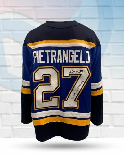 Fan Cave Sports Alex Pietrangelo St Louis Blues Autographed Fanatics Home Jersey With Inscription And Champs Patch - JSA Autographed Memorabilia 1 Fan Cave Sports Alex Pietrangelo St Louis Blues Autographed Fanatics Home Jersey With Inscription And Champs Patch - JSA Autographed Memorabilia