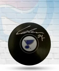 Fan Cave Sports Alex Pietrangelo St Louis Blues Autographed Logo Puck - JSA Autographed Memorabilia