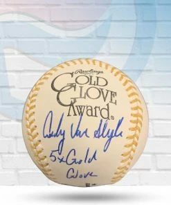 Fan Cave Sports Autographed Memorabilia Andy Van Slyke St Louis Cardinals Autographed Gold Glove Baseball W/ Inscription - JSA COA