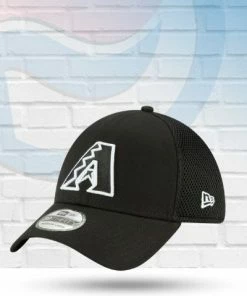 New Era Hats Arizona Diamondbacks Black And White 39THIRTY Flex Hat