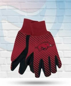 WinCraft Arkansas Razorbacks Two Tone Striped Utility Gloves