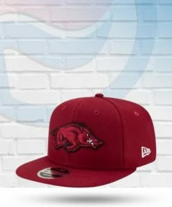 New Era Hats Arkansas Razorbacks Wool 9FIFTY Snapback Hat
