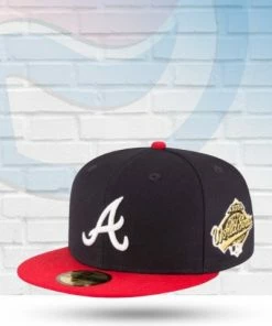 New Era Hats Atlanta Braves 1995 World Series Patch 59FIFTY Fitted Hat