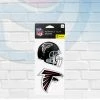 WinCraft Atlanta Falcons Helmet And Logo Set Of Two Perfect Cut Decal 4" X 4" Decals