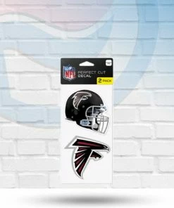 WinCraft Atlanta Falcons Helmet And Logo Set Of Two Perfect Cut Decal 4" X 4" Decals