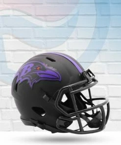 Score Here Baltimore Ravens Eclipse Speed Riddell Mini Football Helmet