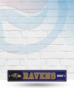 WinCraft Wall Signs Baltimore Ravens Street Zone Plastic Way Sign