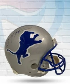 Fan Cave Sports Barry Sanders Detroit Lions Autographed Full Size Throwback Proline Helmet - COA Autographed Memorabilia