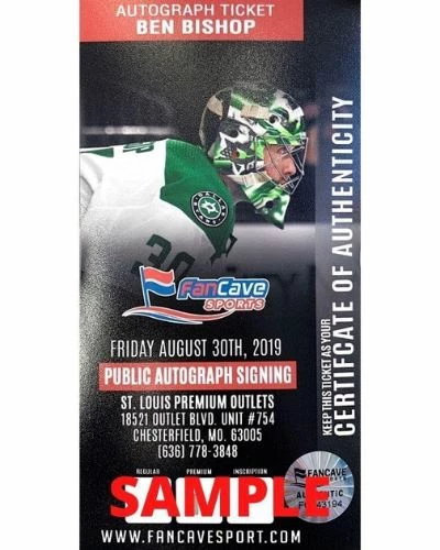 Fan Cave Sports Ben Bishop Dallas Stars Autographed 2005 Draft Puck - COA Autographed Memorabilia 2 Fan Cave Sports Ben Bishop Dallas Stars Autographed 2005 Draft Puck - COA Autographed Memorabilia