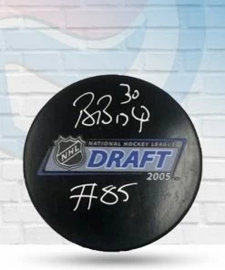 Fan Cave Sports Ben Bishop Dallas Stars Autographed 2005 Draft Puck W/ "#85" Inscription - COA