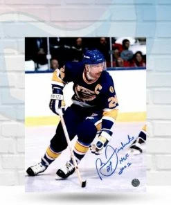 Fan Cave Sports Bernie Federko St Louis Blues Autographed 11x14 Photo W/ "HOF 2002" Inscription - COA