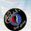 Fan Cave Sports Bernie Federko St Louis Blues Autographed Hall Of Fame Logo Puck With HOF Inscription- COA