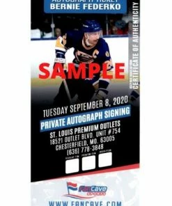 Fan Cave Sports Bernie Federko St Louis Blues Autographed Logo Puck - COA Autographed Memorabilia