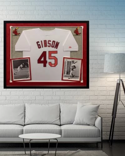 Fan Cave Sports Bob Gibson St Louis Cardinals Autographed Framed Majestic Jersey - JSA Autographed Memorabilia 2 Fan Cave Sports Bob Gibson St Louis Cardinals Autographed Framed Majestic Jersey - JSA Autographed Memorabilia