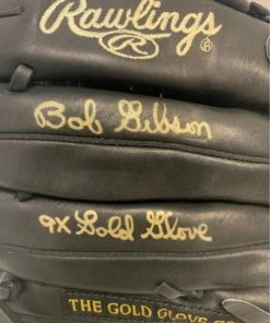 Fan Cave Sports Autographed Memorabilia Bob Gibson St Louis Cardinals Autographed Rawlings Gold Glove W/ Inscription And Display Case - PSA COA