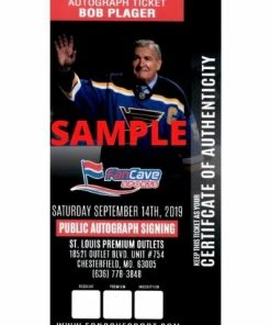 Fan Cave Sports Bob Plager St Louis Blues Autographed Framed 8x10 - COA