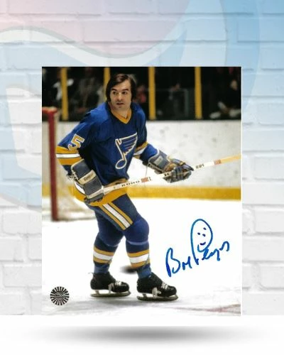 Fan Cave Sports Bob Plager St Louis Blues Autographed Light Blue Jersey 8x10 Photo - COA 1 Fan Cave Sports Bob Plager St Louis Blues Autographed Light Blue Jersey 8x10 Photo - COA
