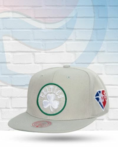 Mitchell & Ness Hats Boston Celtics Mitchell And Ness 75th Anniversary Side Patch Snapback Hat 1 Mitchell & Ness Hats Boston Celtics Mitchell And Ness 75th Anniversary Side Patch Snapback Hat