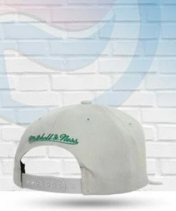 Mitchell & Ness Hats Boston Celtics Mitchell And Ness 75th Anniversary Side Patch Snapback Hat