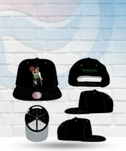 Mitchell & Ness Boston Celtics Mitchell And Ness Black Core Basic Snapback Hat Hats