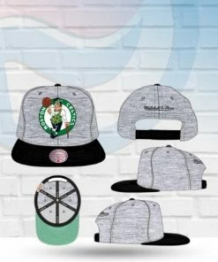 Mitchell & Ness Boston Celtics Mitchell And Ness Heather Underpop Snapback Hat Hats
