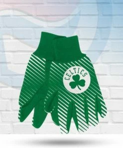 WinCraft Boston Celtics Two Tone Striped Utility Gloves Accessories
