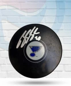 Fan Cave Sports Autographed Memorabilia Brandon Saad St Louis Blues Autographed Logo Puck - JSA