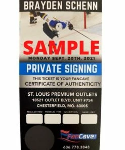 Fan Cave Sports Autographed Memorabilia Brayden Schenn St Louis Blues Autographed 1st Pitch 8x10 Photo - COA 5 Fan Cave Sports Autographed Memorabilia Brayden Schenn St Louis Blues Autographed 1st Pitch 8x10 Photo - COA