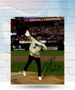 Fan Cave Sports Autographed Memorabilia Brayden Schenn St Louis Blues Autographed 1st Pitch 8x10 Photo - COA