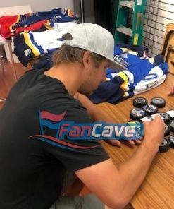 Fan Cave Sports Autographed Memorabilia Brayden Schenn St Louis Blues Autographed 1st Pitch 8x10 Photo - COA